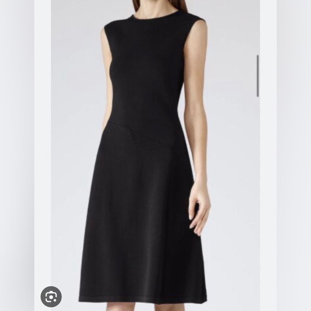 Reiss Alana Scoop Back dress, black, size 4, worn once